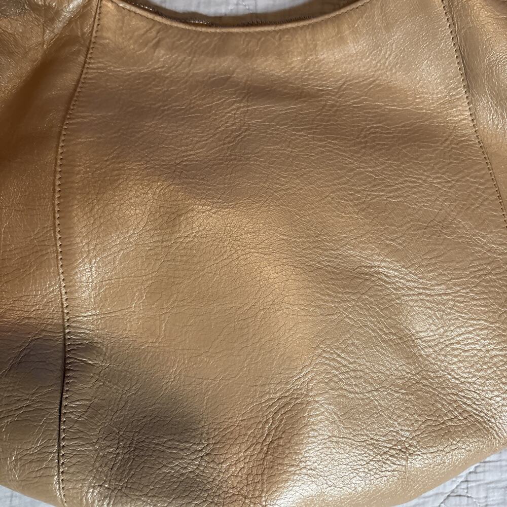 Paolo Masi large caramel leather hobo shoulder bag leather tassels Made in Italy - Picture 2 of 15